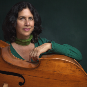 Daphna Sadeh performing double bass with Eastern Strings